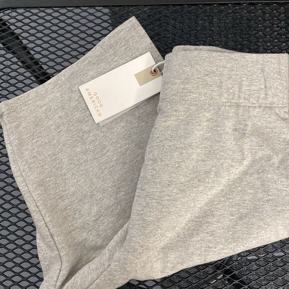 GOOD AMERICAN High-Waist Heather Grey Biker Shorts Size 1-S NWT - Picture 6 of 6